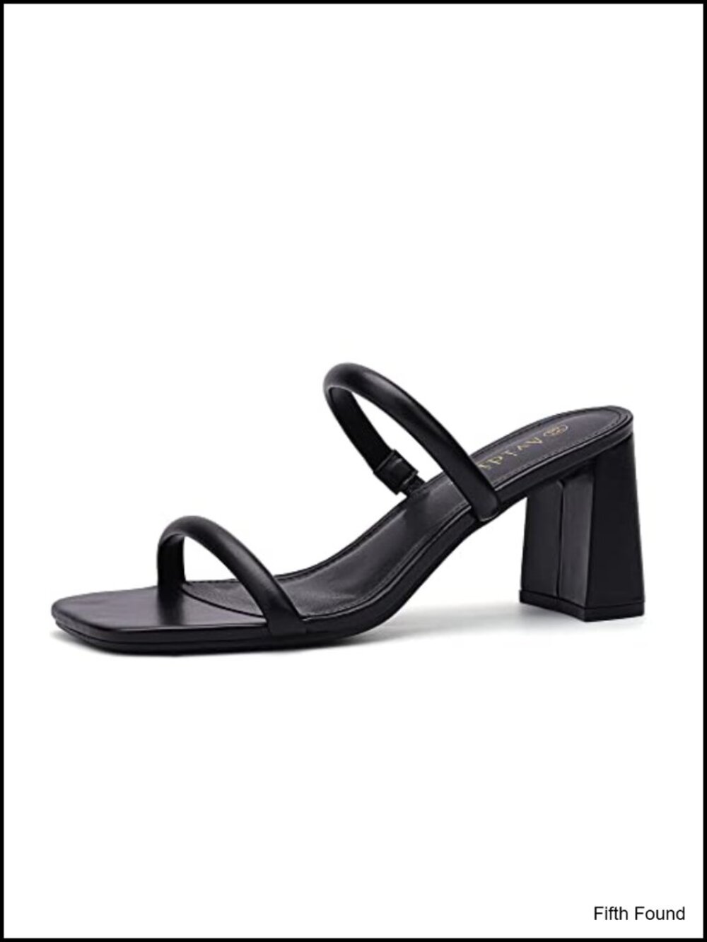 Women's Square Toe Chunky Heel Sandals, Comfortable Slip On Mules, 3 Inch Heel